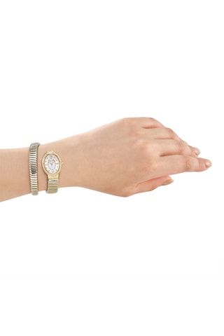 Reloj de cuarzo de acero - Plateado y dorado