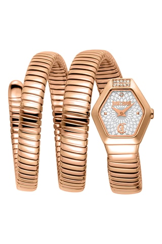 Montre à quartz en acier - Doré rose et argenté