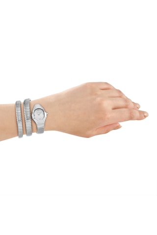 Reloj de cuarzo de acero - Plateado
