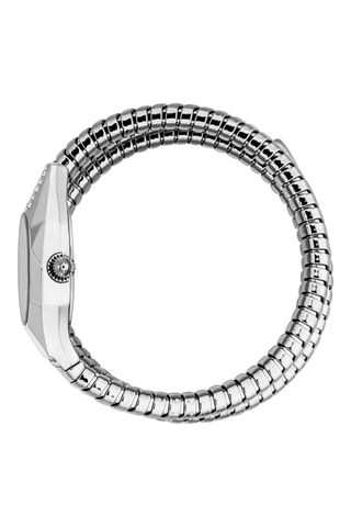 Reloj de cuarzo de piel - Plateado y negro