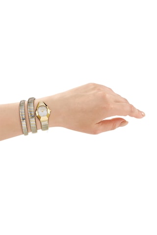 Montre à quartz en acier - Argenté et doré