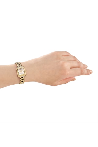 Montre à quartz en acier - Doré