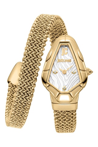 Reloj de cuarzo de acero - Dorado y blanco