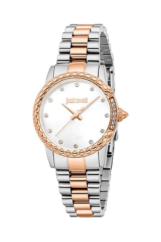 Reloj de cuarzo de acero - Plateado y rosa dorado