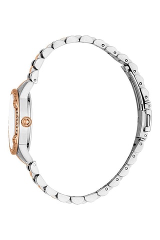 Reloj de cuarzo de acero - Plateado y rosa dorado