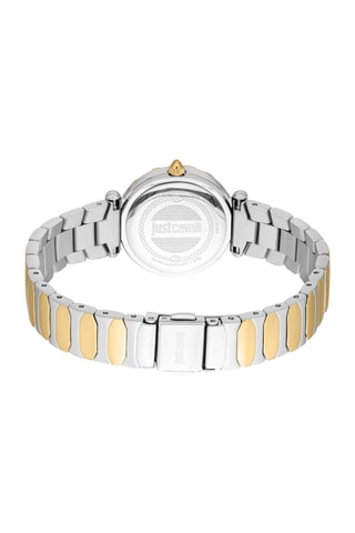 Reloj de cuarzo de acero y cristales checos Stella - Dorado y plateado