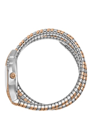 Reloj de cuarzo de acero Just Glam Evo 7 - Plateado y rosa dorado