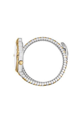 Reloj de cuarzo de acero y nácar Lirica - Plateado y dorado