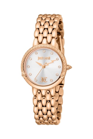 Reloj de cuarzo de acero - Rosa dorado y plateado