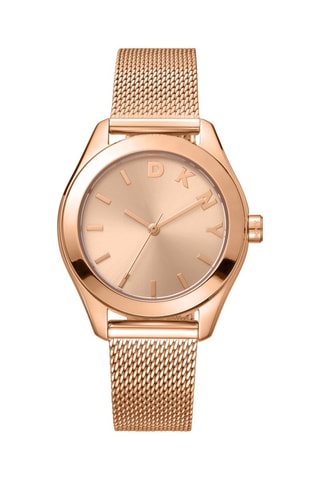 Montre à quartz en acier - Doré rose