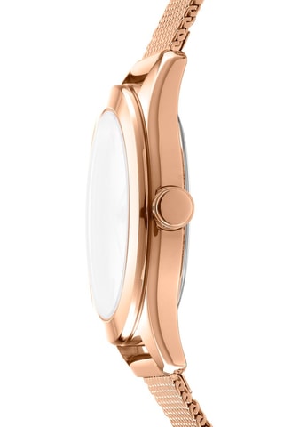 Montre à quartz en acier - Doré rose