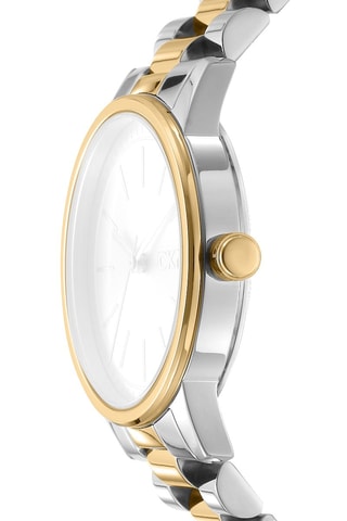 Reloj de cuarzo de acero - Plateado y dorado