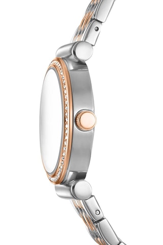 Reloj de cuarzo de acero - Plateado y rosa dorado