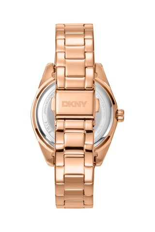 Reloj de cuarzo de acero - Rosa dorado y azul