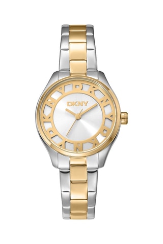 Montre à quartz en acier - Argenté et doré