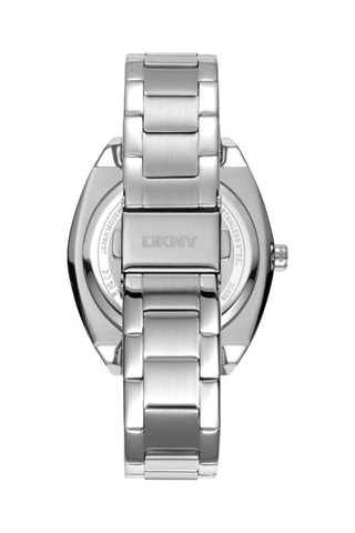 Montre à quartz en acier Logo - Argenté