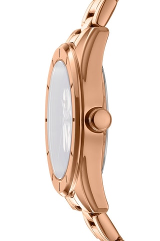 Reloj de cuarzo de acero - Rosa dorado