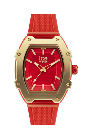 Montre à quartz en silicone ICE Boliday - Rouge et doré