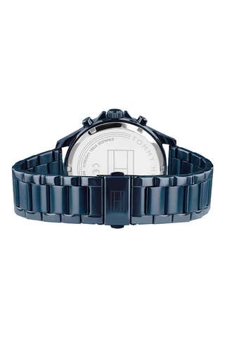 Reloj de cuarzo de acero - Taquímetro y cronógrafo - Azul