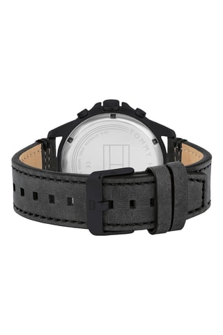 Reloj de cuarzo de piel - Cronógrafo - Negro y dorado