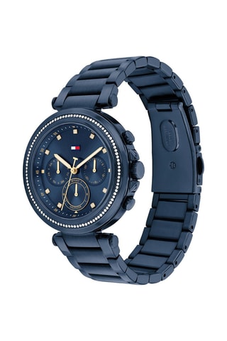 Reloj de cuarzo de acero inoxidable - Azul marino