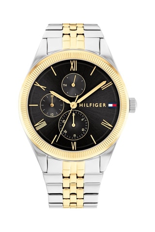 Reloj de cuarzo de acero Monica - Plateado y dorado
