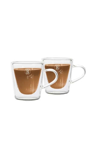 2 tasses à café en verre borosilicate - 8 cl