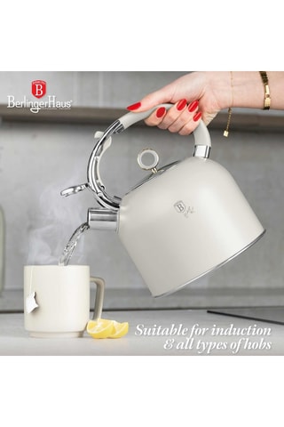Bouilloire en acier inoxydable Sahara - 3 l - Beige et argenté