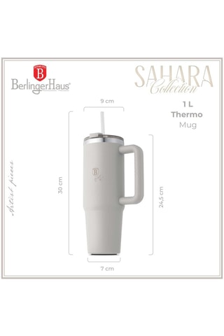Mug de voyage en acier inoxydable Sahara - 1 l