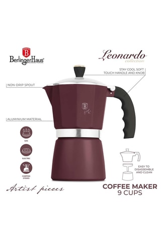 Cafetière Leonardo Collection - 450 ml - Beige et rouge