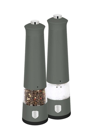 Set moulin à sel et à poivre électrique en céramique Matte Green