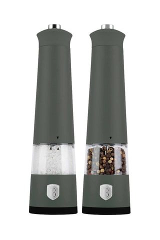 Set moulin à sel et à poivre électrique en céramique Matte Green