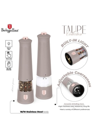 Set moulin à sel et à poivre électrique en céramique