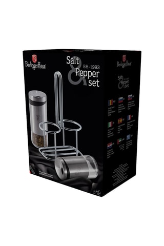 Salière et poivrière en acier inoxydable Black Vantage - 12 cl