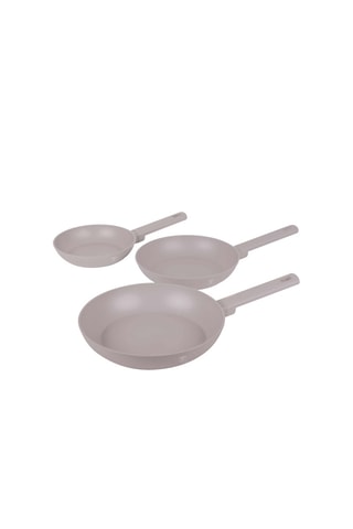 3 poêles Taupe - 20/24/ 28 cm