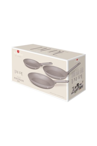 3 poêles Taupe - 20/24/ 28 cm