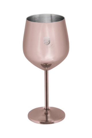 2 verres à vin en acier inoxydable - 2 x 55 cl