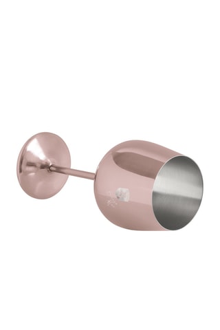 2 verres à vin en acier inoxydable - 2 x 55 cl