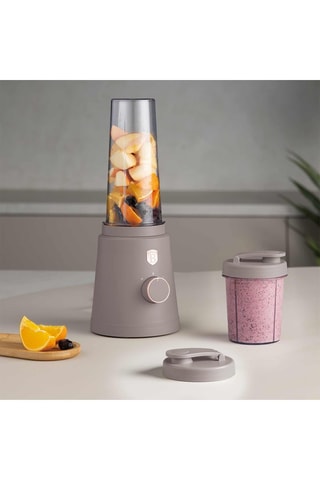 Blender en acier inoxydable Taupe - 2 vitesses  - 320 W - Rose, doré et gris
