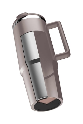 Mug de voyage en acier inoxydable Matt Taupe - 1 l