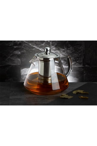 Théière ronde en verre borosilicate Black Silver Collection - 1 l