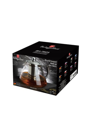 Théière ronde en verre borosilicate Black Silver Collection - 1 l