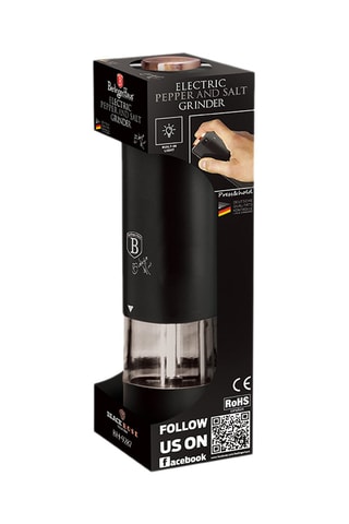 Moulin en acier inoxydable et céramique électrique Black Rose Collection - Noir et doré rose