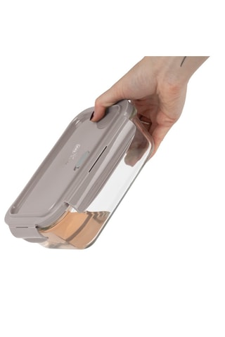 3 boîtes à lunch en verre boroscilicate Taupe Collection -  570/840 ml/1180 ml