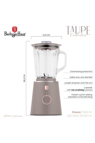 Blender Taupe - 1000 W - 2 vitesses - Doré et gris