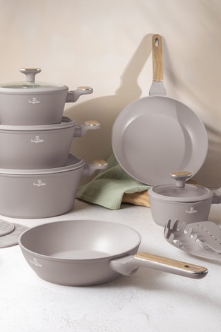 Batterie de cuisine Taupe Nordic – 15 pièces