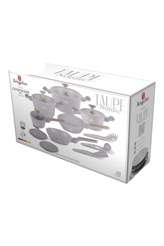 Batterie de cuisine Taupe Nordic – 15 pièces