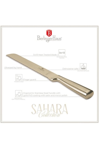 Couteau à pain en acier inoxydable Sahara - 20 cm