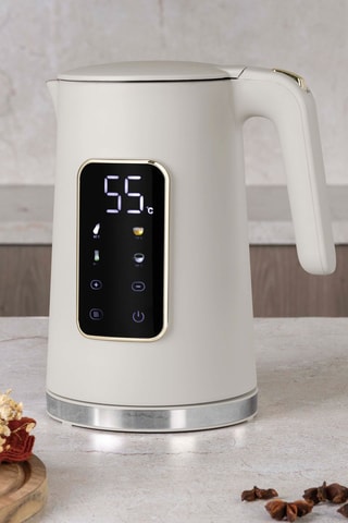 Bouilloire digitale en acier inoxydable Sahara Collection - 1,7 l - 2200 W - Blanc