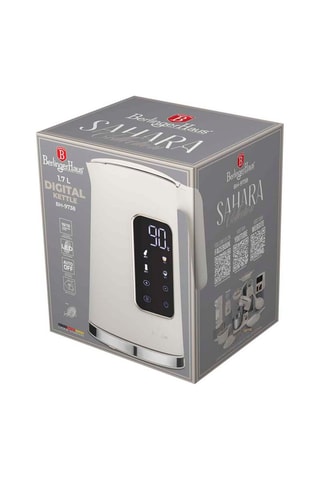 Bouilloire digitale en acier inoxydable Sahara Collection - 1,7 l - 2200 W - Blanc